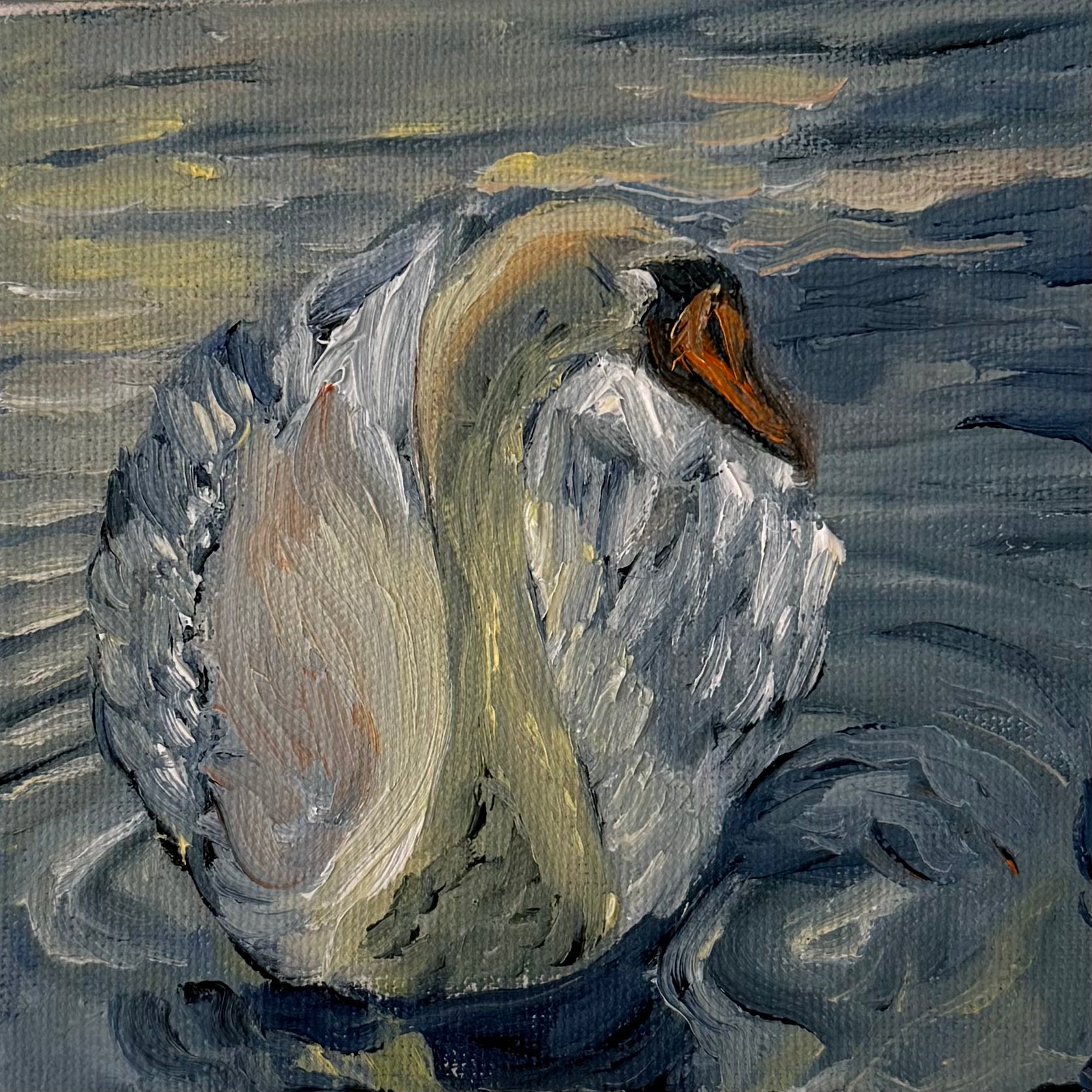 "Cisne III", 10x10 cm Original